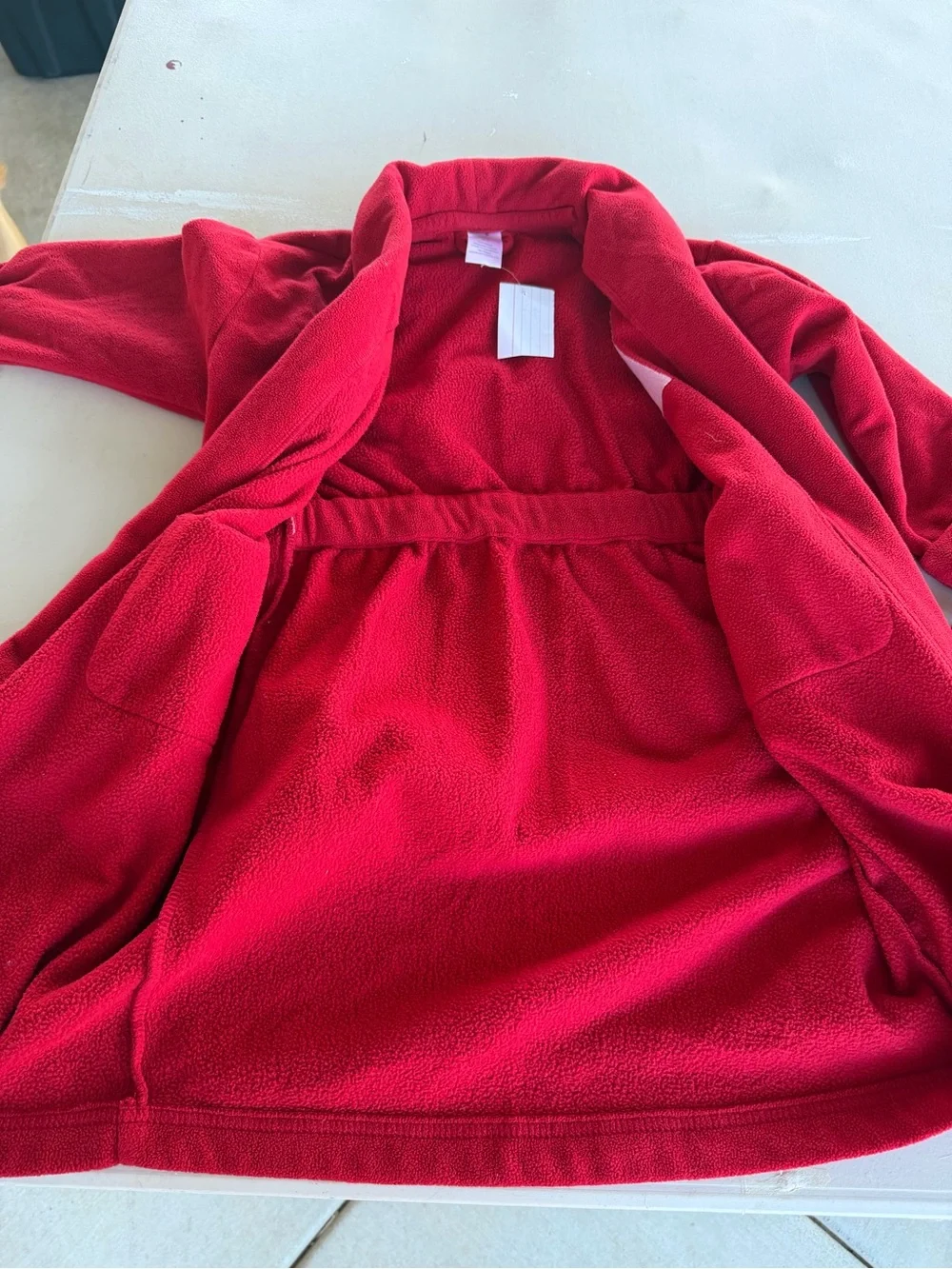 Gymboree Red Plush Kids Robe with Snowman Patch